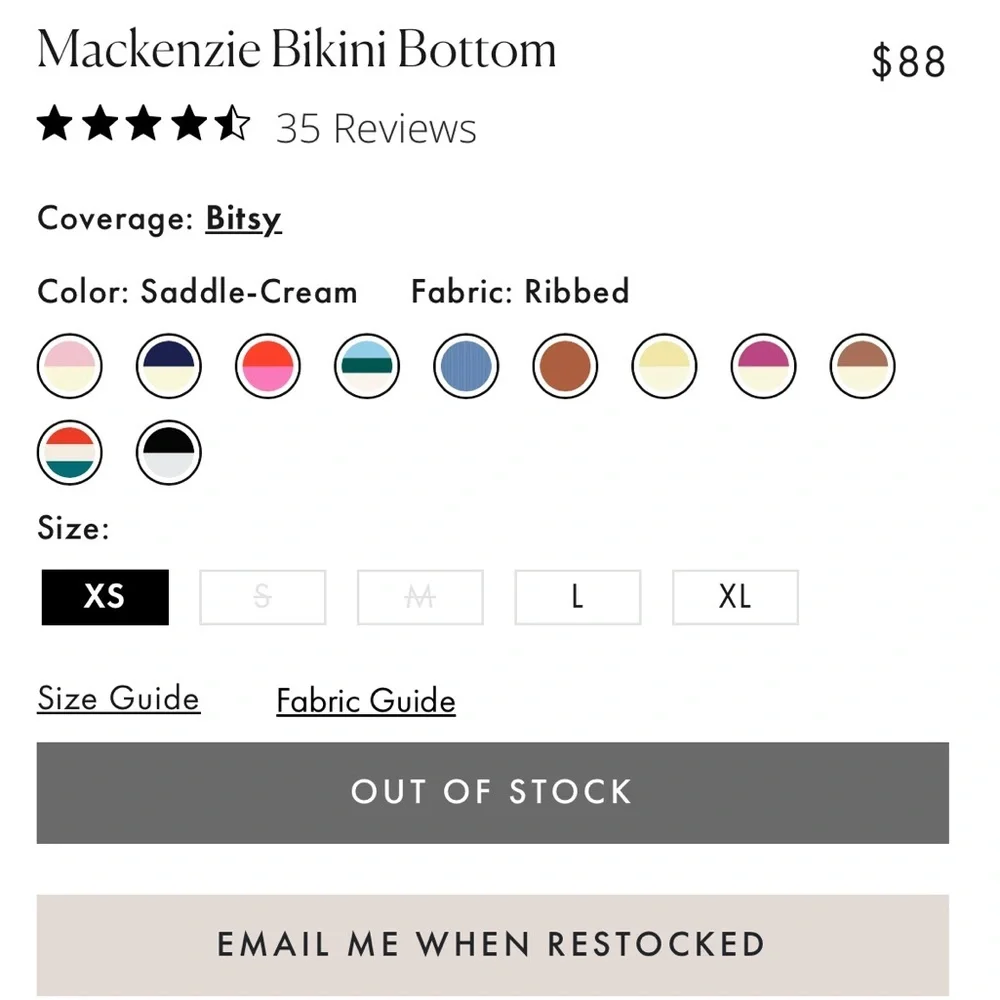 L*Space Bikini Bottom Size XL - Picture 3 of 6